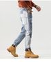 Trendy High-Street Distressed Embroidered Skinny Jeans With Color-Block Pocket Design - Slim Fit Stretch Denim Pants For Men & Women_mkmklike.com