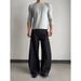 Men's Clothing Men's Niche Reverse Pocket Wide Leg Jeans Curved Fit Floor Length Casual Pants For Formal & Casual_mkmklike.com
