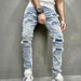 Men's Slim Fit Stretch Jeans Ripped Skin Jeans Trendy Brand High Street European American Cross Border Foreign Trade Denim_mkmklike.com
