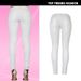 Women's Clothing White Leather Denim Pants With Stitching And Multi Zipper Motorcycle Style_mkmklike.com