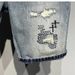 Men's Casual Embroidered Patch Denim Shorts - Relaxed Fit Straight Leg Mid-Length Summer Hip-Hop Style_mkmklike.com