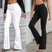 Women's Clothing High-Waisted Flared Jeans – Stretch Denim Bootcut Pants (Black/White, S-3XL)_mkmklike.com