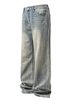 Men's Clothing Men's White Base Bootcut Jeans - Lightning Wash & Embroidery Denim (Artisan Edition)_mkmklike.com