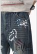 Men's Splatter Paint Washed Jeans – Vintage Loose Straight Leg Denim Pants With Artistic Drip Design (S-XXL)_mkmklike.com