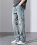 Men's Spring/Autumn New Style Jeans, High Street Retro Slim Fit Straight Leg Pants_mkmklike.com