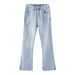 EF JEANS | 2023 New Light Blue Polished White Stretch Jeans With Slightly Pulled Back Waist_mkmklike.com