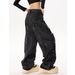 Men's Streetwear Wide-Leg Jeans – Hip-Hop Denim Pants With Distressed Details & Rivet Patches_mkmklike.com