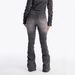 Women's Clothing Retro Fashion Rhinestone Jeans Chubby Pants Sexy Girl Style Slightly Flared Floor Length Pants For Women_mkmklike.com