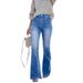 Women’s High-Waisted Flared Jeans – Wide-Leg, Slimming, Stretch Denim (XS-XL, Black/Blue/Gray)_mkmklike.com
