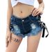 Women's clothing denim shorts hot pants European and American ultra-short nightclub women's sexy beach vacation pants_mkmklike.com