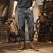 Spring And Summer New Ripped Jeans Men's 9 Points Trendy Retro Slim Harlan Jeans Men's Large Size Men's Pants_mkmklike.com
