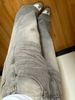 American-style Retro Distressed Light Gray High-waisted Wide-leg Jeans, With A Casual And Trendy Vibe_mkmklike.com