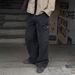 Retro Distressed Workwear Jeans Loose Straight Leg Wide Leg Pants Korean Style Commuter Outfit Men's Spring Autumn_mkmklike.com