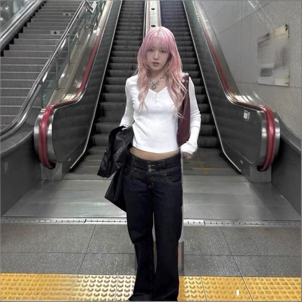 Women's Clothing Women's Heavy Duty Beaded Retro Washed Straight Leg Jeans Style Hot Girl Petite Loose Floor Length Trousers For Autumn_mkmklike.com