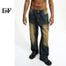 EF JEANS | 2023 Retro Washed Jeans Trendy Brand Versatile Loose And Thin Straight Casual Wide-leg Trousers_mkmklike.com