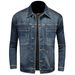 Loom Europe Station 2023 Autumn New Washed Casual Denim Men's Jacket Coat Turn-Down Collar Top Trendy_mkmklike.com