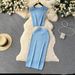 Women's Clothing sleeveless tops all match high waist skirt temperament lady style two piece suit_mkmklike.com