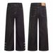 Vintage Distressed High-Waisted Flare Jeans For Men & Women – Retro Wide Leg Denim Pants With Stretch Comfort_mkmklike.com