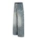 Men's Loose Fit Straight Leg Jeans High Street Style Retro Feel Whiskered Texture Design_mkmklike.com