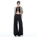 Dark Blue Fleece-lined Wide-leg Jeans For Women, 2025 Autumn And Winter New Style, High-waisted, Loose, Straight-cut,_mkmklike.com