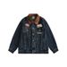 Vintage Vintage Denim Jacket, Loose And Stylish Top, Patchwork Embroidered Workwear Shirt_mkmklike.com