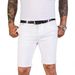 Men's White Denim Shorts Simple Stylish Business-Like Summer Wear_mkmklike.com
