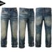 Men's Plus Size Straight Leg Jeans - Comfortable Cotton Stretch Denim Pants For Big & Tall, Classic Blue Wash, Mid Rise, Zip Fly (Sizes 30-46)_mkmklike.com