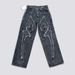 Vintage Ripped Washed Embroidery Black Blue Baggy Jeans For Men And Women High Street Casual Denim Trousers Oversized_mkmklike.com
