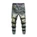 American Retro Yellow Mud Jeans Men's Trendy Brand Ancient Washed Jeans Men's Heavy Weight Tall Extended Jeans Men_mkmklike.com