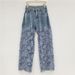 Women's Clothing Designer Lace Stitching Niche Jeans Summer New Straight Slim Retro Style Casual Trousers_mkmklike.com