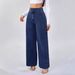 Women's High-Waisted Wide-Leg Jeans Retro Dark Blue Button Design Autumn Winter plus Size Casual Comfortable Fit_mkmklike.com