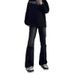 Black Micro Flared Jeans For Men In Spring, Summer, Autumn, Loose Straight Leg, Cool And High-End Pants, American High_mkmklike.com