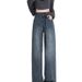 Fleece-Lined Straight-Leg Jeans For Women, Autumn And Winter New Style, Pear-Shaped Body Slimming, High-Waisted, Loose_mkmklike.com