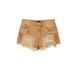 Vintage Distressed Denim Shorts For Women - High Waisted Ripped Raw Hem Jeans Shorts With Washed Effect - Streetwear Fashion_mkmklike.com