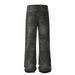 Vintage Punk Distressed Ripped Jeans Street Style Knife Cut Destroyed Washed Frayed Wide Leg Straight Pants For Men_mkmklike.com