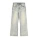 Yellow Mud-Dyed Jeans For Men High Street Punk Heavy Washed Vintage Casual Straight-Leg Loose Versatile Pants_mkmklike.com