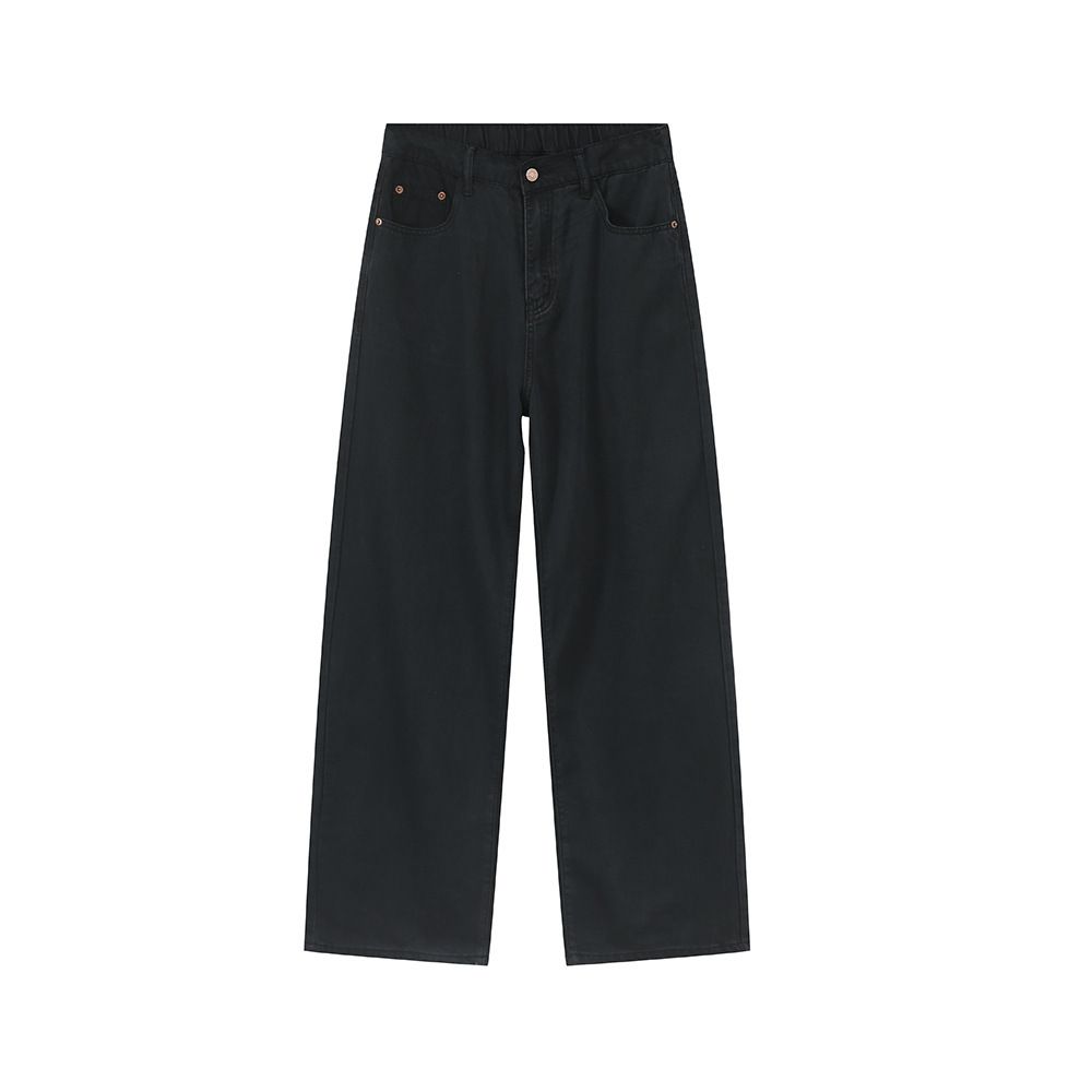 JEANS | 2024 Summer New Product, Thin Tencel American Black Straight Loose Jeans, Simple And Versatile_mkmklike.com