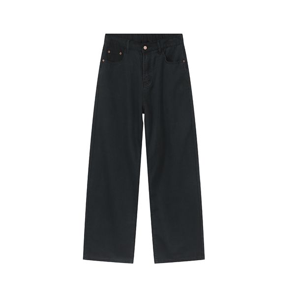 JEANS | 2024 Summer New Product, Thin Tencel American Black Straight Loose Jeans, Simple And Versatile_mkmklike.com