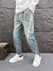 Men's Clothing Men's Straight Leg Jeans Vintage Washed Distressed Loose Fit Wide Leg Pants Autumn Winter High Street Trendy Clothing_mkmklike.com