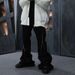Men's MIJKO Men's Women's Autumn And Winter Urban RO Style Spiral Track Twisted Large Zipper Banana Trousers Black Jeans_mkmklike.com
