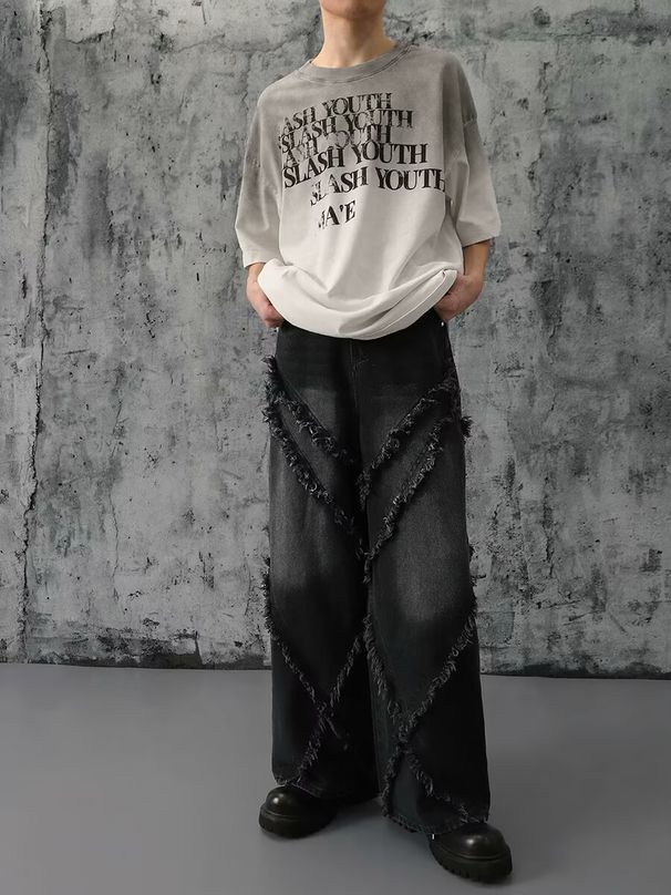 Hip-Hop Inspired Loose-Fit Denim Pants – Vintage Washed High Waist Jeans For Men_mkmklike.com