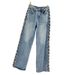 Women's Clothing Woven Hollow Wide Leg Jeans For Women Spring And Summer High Waist Loose Slim Floor Length Trousers_mkmklike.com