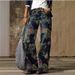 Women's Clothing plus size women's casual pants thin jeans wide leg pants long pants_mkmklike.com