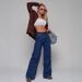 Women's Clothing Women's Wide Leg Jeans High Waist Stretch Denim Pants Comfortable Casual Trousers For Work & Daily Wear (Dark Blue)_mkmklike.com