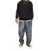Men's Clothing Washed Distressed Work Jeans Men's Loose Harem Trousers American Style Slightly Flared Drawstring Elastic Dad Jeans_mkmklike.com