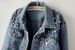 Hot Wish Women's Studded Denim Jacket Slim Fit Loose Pearl Detail Versatile Top_mkmklike.com