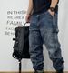 Jeans Men's Trendy Brand Tied Feet Harlan Pants Autumn Versatile Retro Heavy Wear-resistant Men's New Models_mkmklike.com