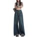 Minghai Retro High-waisted Wide-leg Jeans For Women, Autumn 2025 New Casual Loose Slimming Relaxed Straight Pants_mkmklike.com