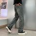 Men's Clothing Denim Jacquard Pants Men's Cool Full Print Embroidery High Street Straight Jeans Fashion Trousers_mkmklike.com