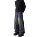 BOY American Retro Deconstructed Washed Scimitar Jeans For Men Loose Vintage Design Casual Straight Wide-Leg Long Pants_mkmklike.com